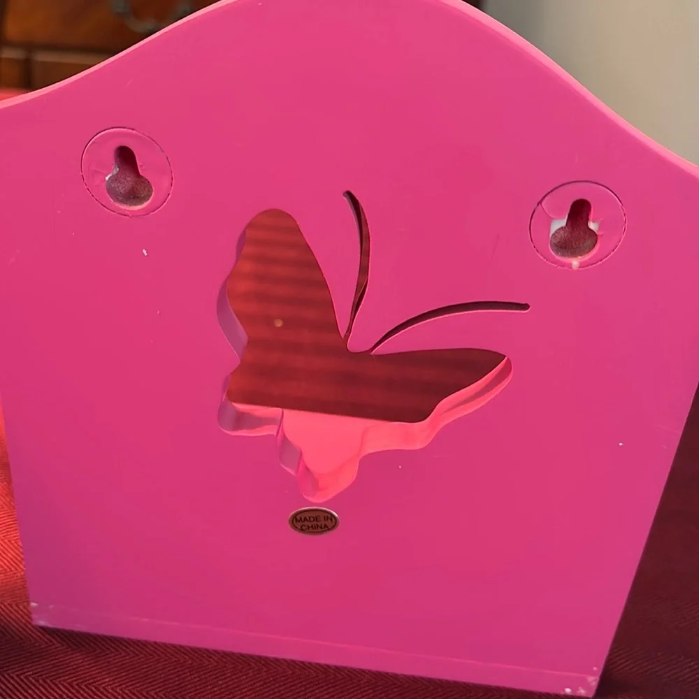 Pink Butterfly Wall Shelf’s set of two